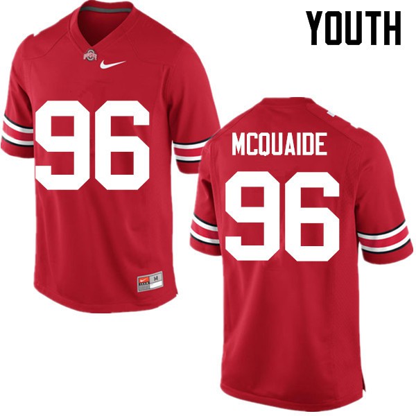 Ohio State Buckeyes #96 Jake McQuaide Youth Player Jersey Red